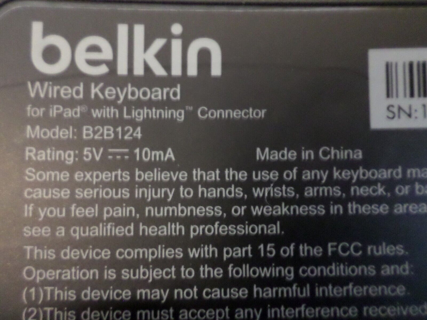 LOT OF 16 Belkin Wired Keyboard For Apple iPad With Lightning Cable  Apple iPad