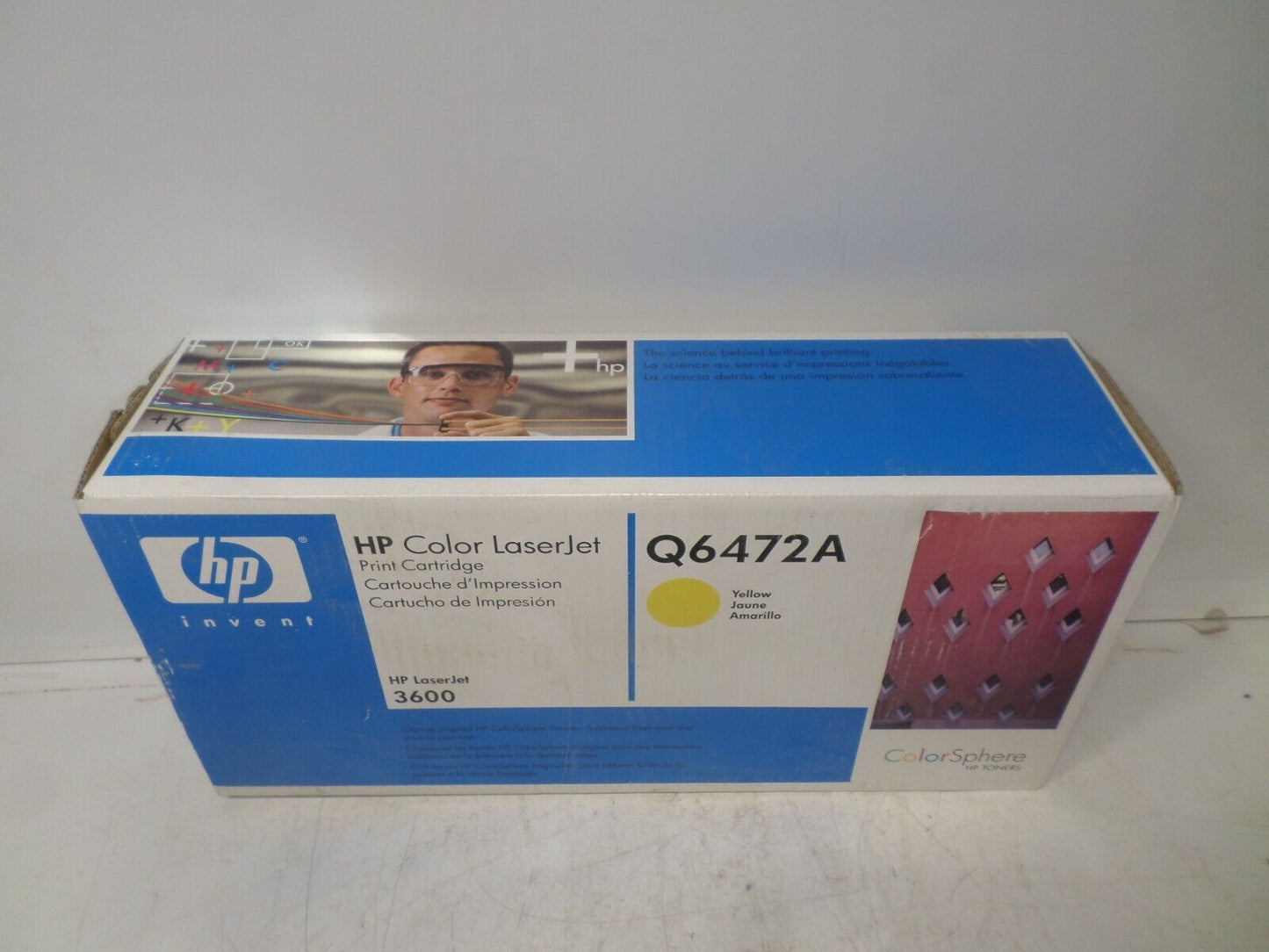 HP 502A LaserJet 3600 OEM Genuine Yellow Toner Cartridge Q6472A New Sealed